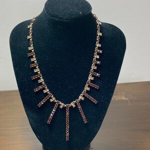 Pilgrim Gold and Brown Statement Necklace